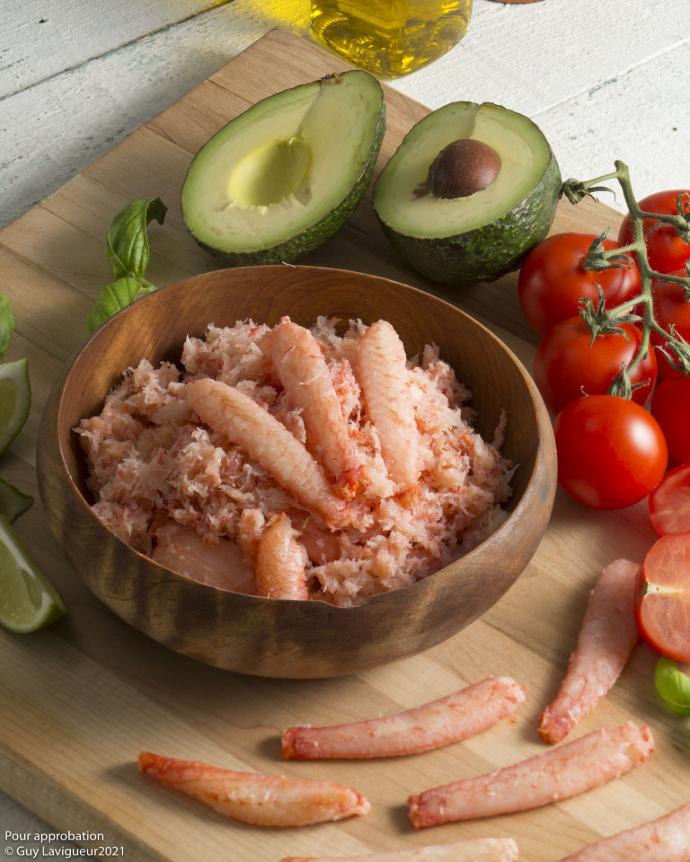 Chair de pattes de crabe des neiges